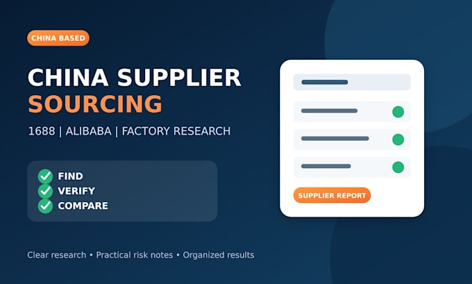source and verify chinese suppliers on 1688 and alibaba