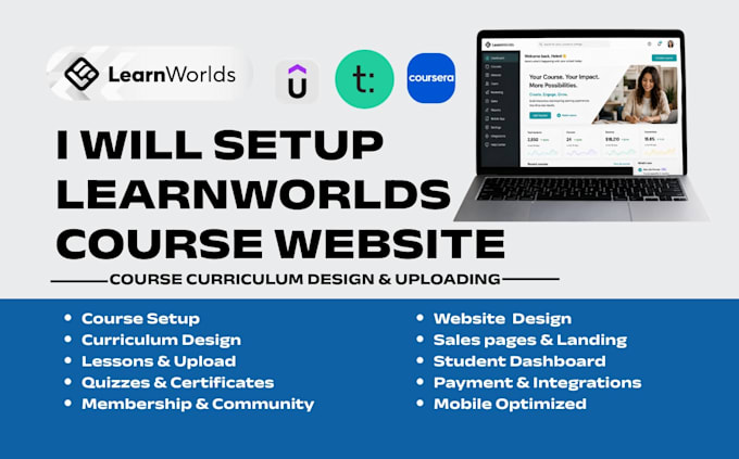 create course content on learnworld, or other tutor lms course upload website