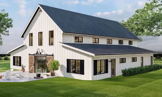 create professional barndominium pole barn house floor plans drawing