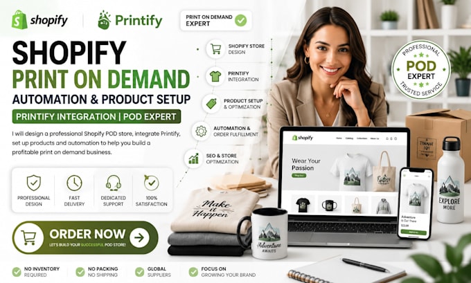 design shopify print on demand automation printify product setup pod expert