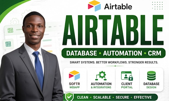 setup airtable database, airtable automation, airtable CRM