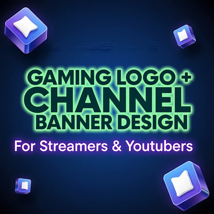design gaming logo and youtube banner for streamers