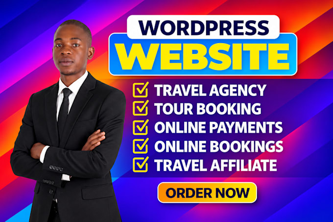 design tour and travel agency website in wordpress