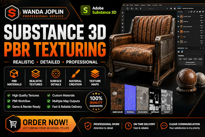 create realistic pbr textures for your 3d model using substance 3d