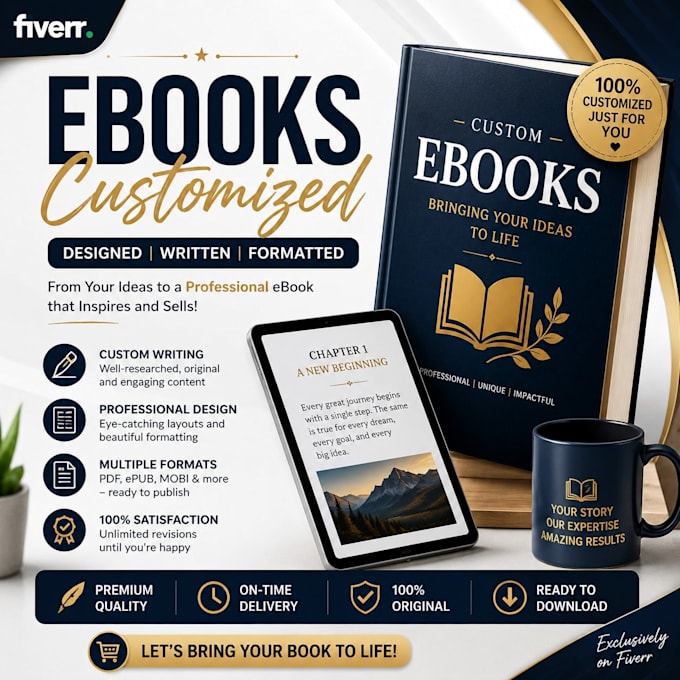 create professional and trendy e books for you