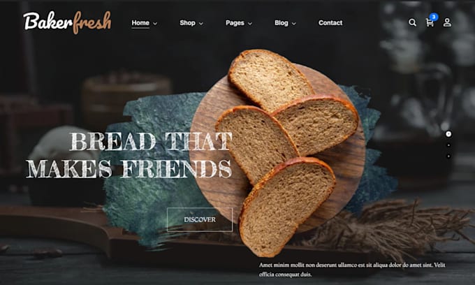 design wix bakery website cake shop pastry online ordering ecommerce website