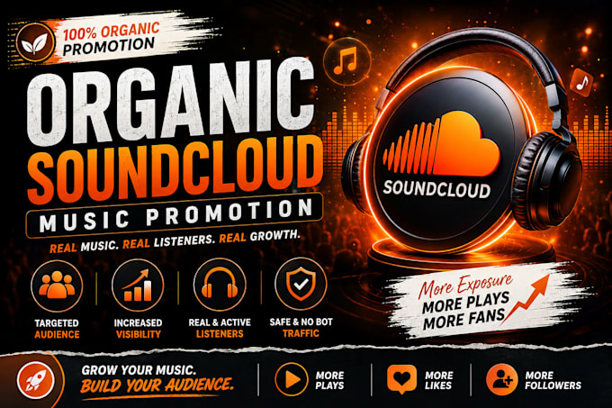 promote your soundcloud music organically and increase real listeners