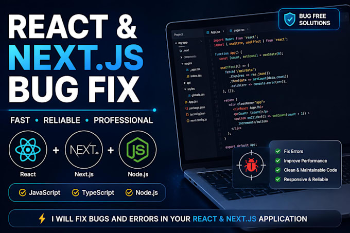 fix bugs in react and next applications