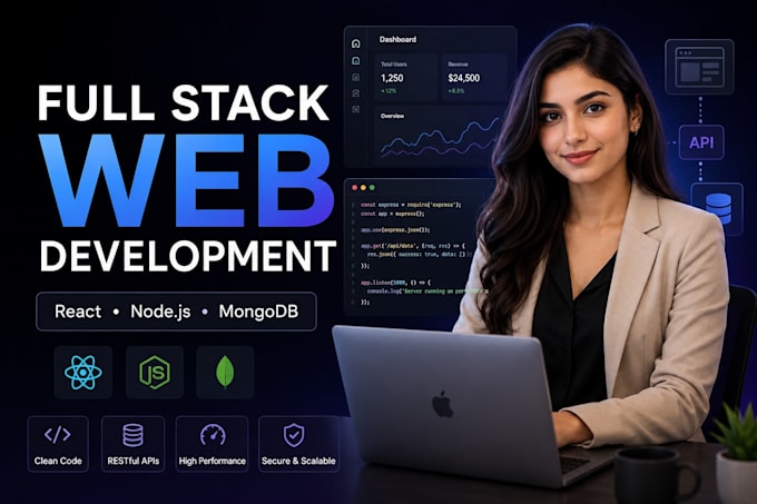 develop a responsive full stack website with react node and mongodb