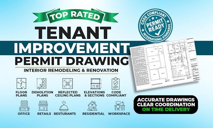 do tenant improvement, interior remodeling and renovation permit drawings