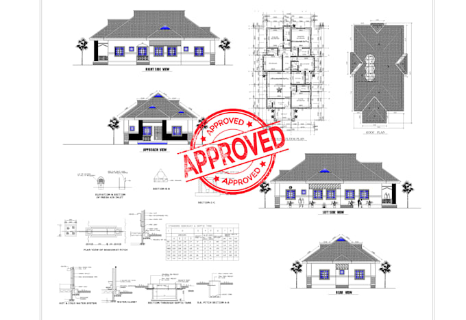 create residential house permit drawings and building plans