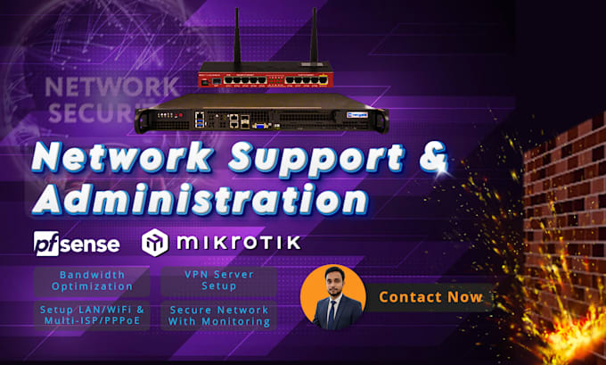 do mikrotik router, pfsense firewall network support, setup VPN with security