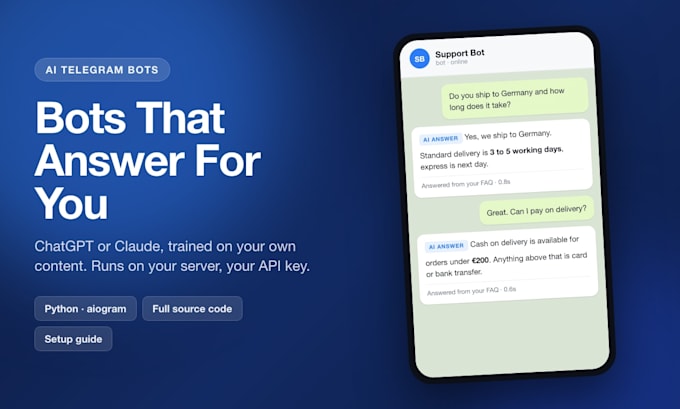 build a telegram bot with ai chat using chatgpt or claude