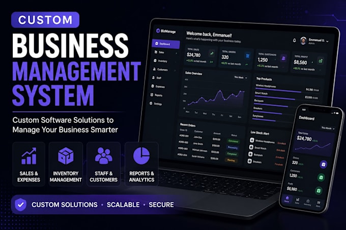 develop a custom business management system