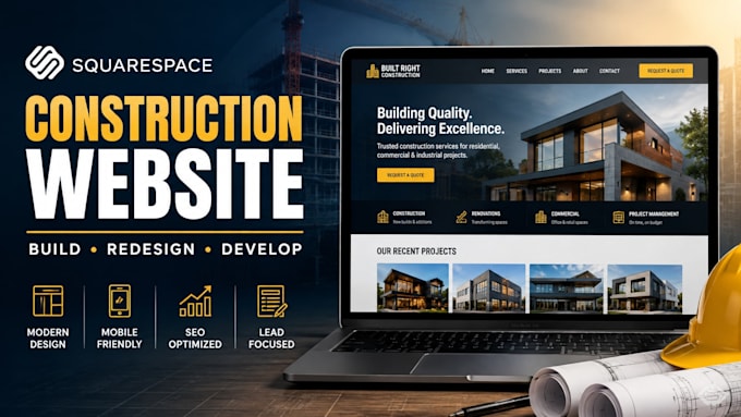 build squarespace website design construction squarespace website development
