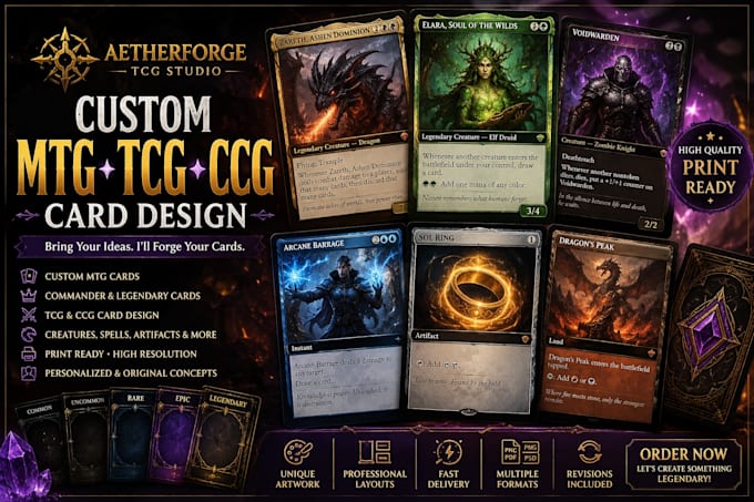 create custom mtg card design tcg alter art commander magic the gathering set
