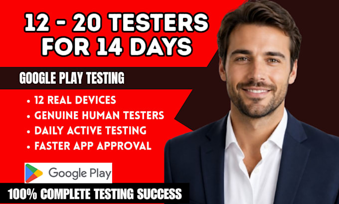 12 to 20 app testers, closed app testing, google play console,play store testing