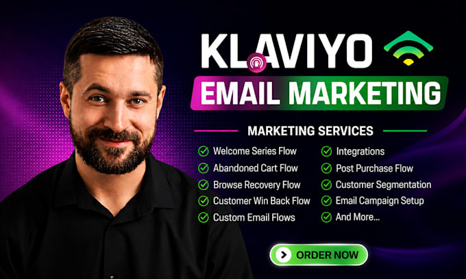 design klaviyo email templates, setup sales automation flows, HTML emails