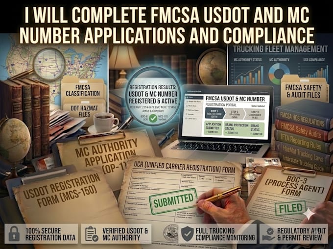 handle your fmcsa usdot and mc number application