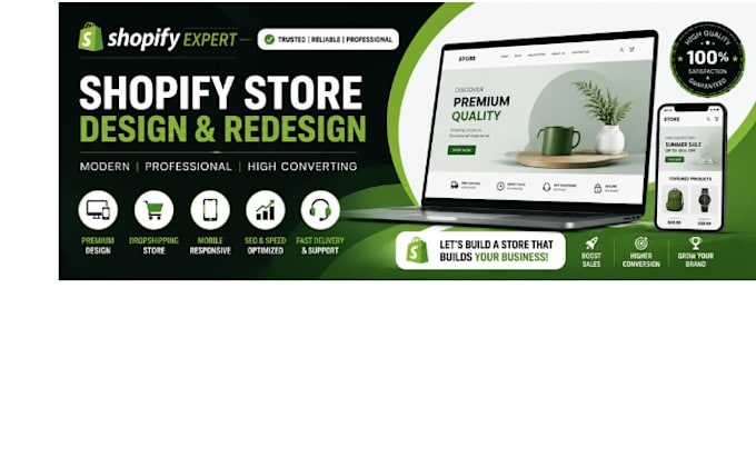 design, redesign and build your shopify droshipping store
