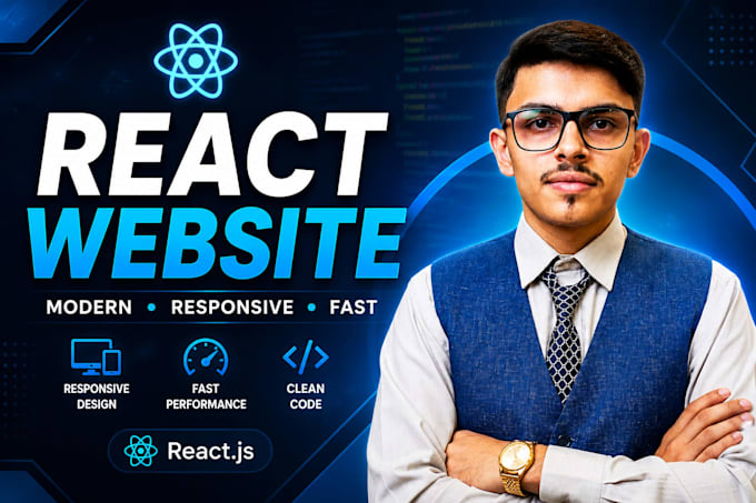 develop a responsive react website for your business