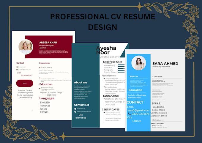 design a professional CV resume in canva
