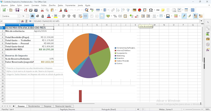 create a professional excel finance tracker with automated formulas
