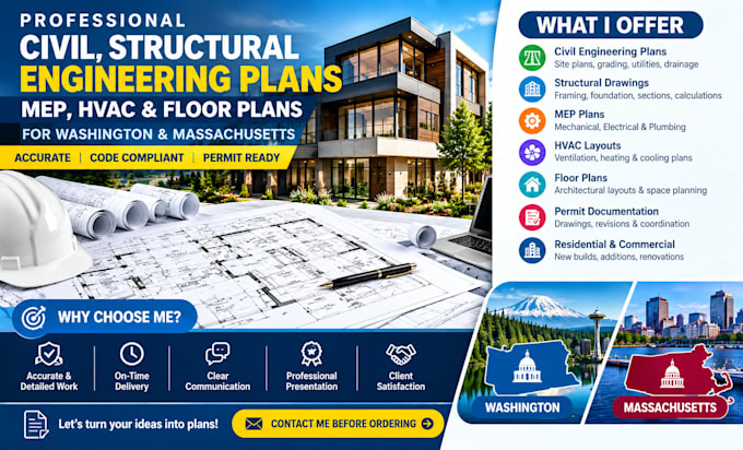 civil, strcutural engineering mep hvac floor plan in washington massachusetts