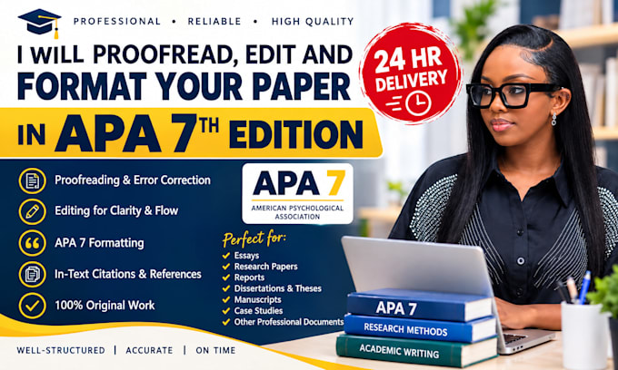 proofread, edit and format your paper in apa 7th edition