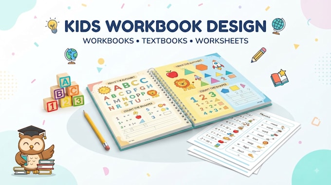 create educational workbooks, textbooks and engaging kids learning materials