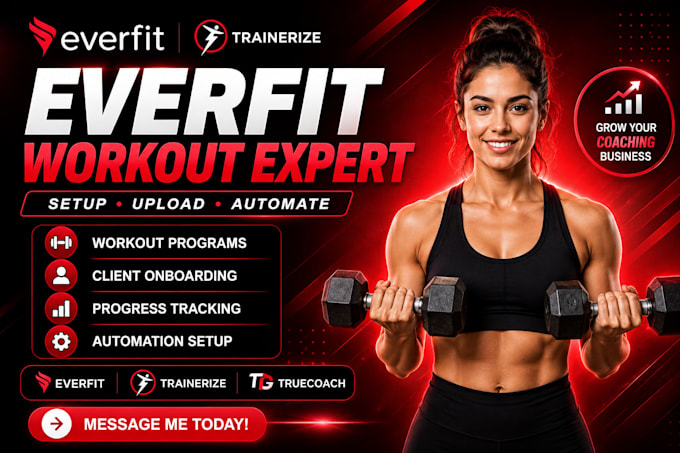 setup everfit trainerize truecoach workout program and hubfit everfit automation
