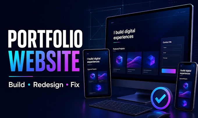 build or fix a responsive portfolio website