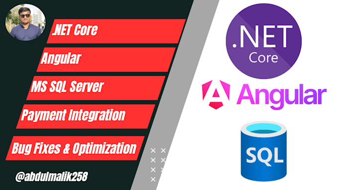 build your website using dot net angular and sql server