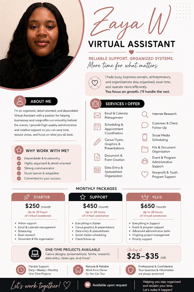 provide reliable administrative and virtual assistant services