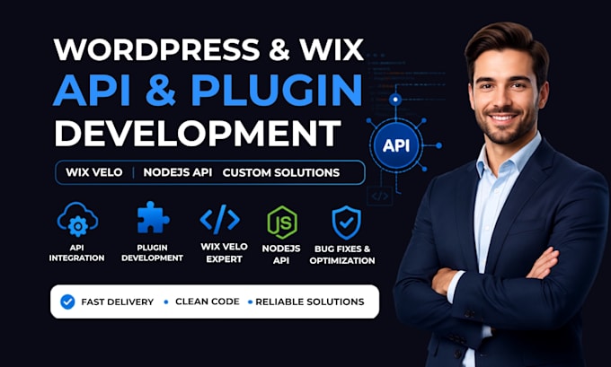 fix or develop wordpress website, wix api nodejs api plugin development wix velo