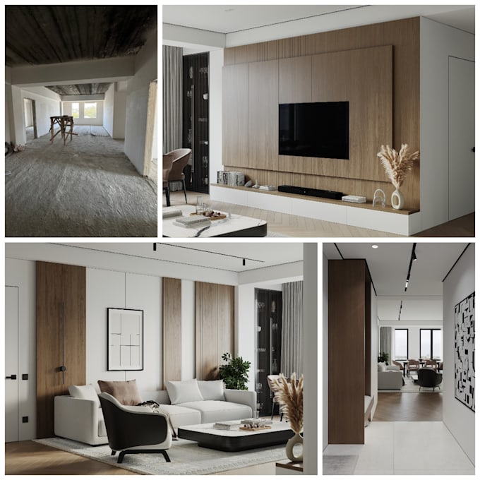 create photorealistic  interior renders before you renovate
