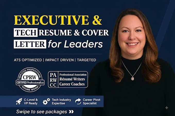 write executive ats resume, tech CV, and cover letter
