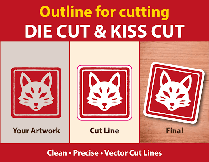 create die cut and kiss cut files for your artwork
