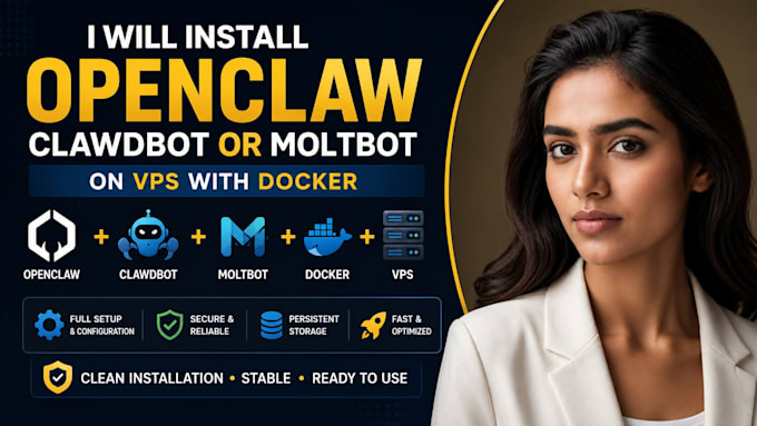 install openclaw, clawdbot or moltbot on vps with docker