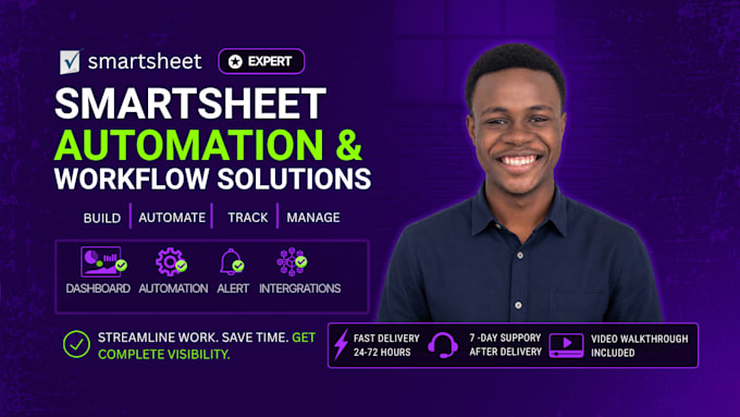 build smartsheet automation dashboards and project management setup