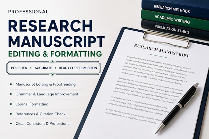provide professional research manuscript editing and formatting