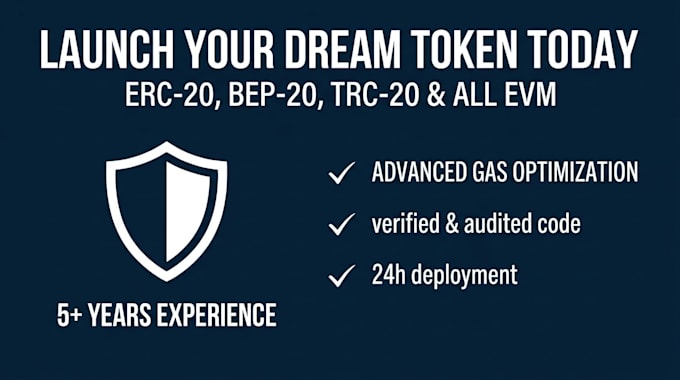 deploy your  erc20, bep20, or trc20 token with custom smart contract