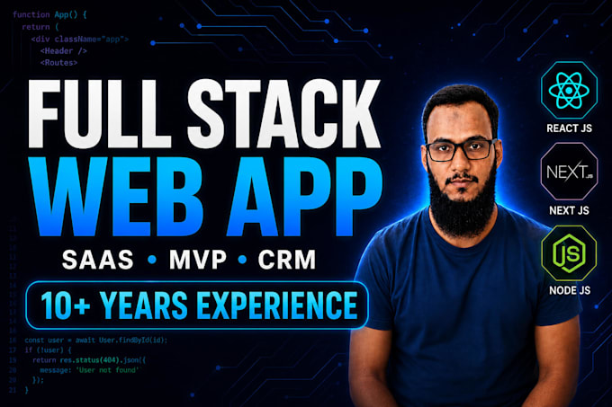build full stack web apps with react next js nodejs as a full stack developer