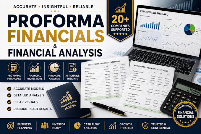 prepare pro forma financials and financial analysis