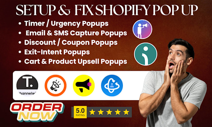 setup shopify popup attrac pop convert sendwill fordeer optimonk poptin 1cp pb