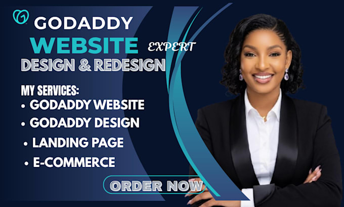 godaddy website design,  redesign godaddy, website development, landing page