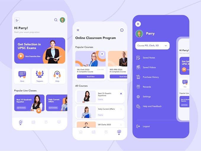 develop education app, elearning app, online course and lms mobile app