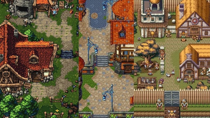 do pixel art tileset  pixel animation pixel map