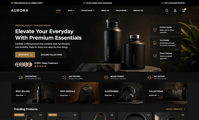 design a high converting shopify cro dropshipping store whop shopify checkout