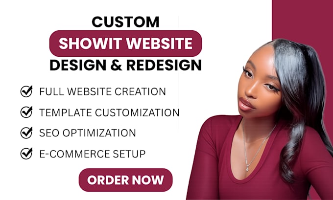 design, redesign and customize showit website or template